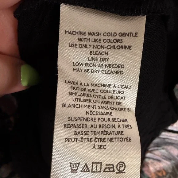 Free People See it Through Maxi Black Combo Large Long Sleeve Boho Flowy Tiered - Picture 7 of 11